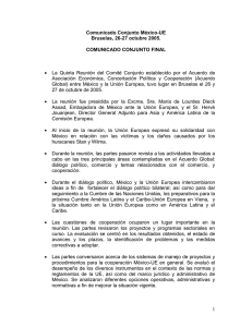 Comité Conjunto UE-México - V Reunión