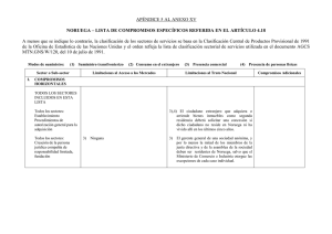 Lista de Compromisos Espec ficos Noruega