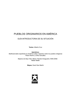 PUEBLOS ORIGINARIOS EN AMÉRICA  GUÍA INTRODUCTORIA DE SU SITUACIÓN