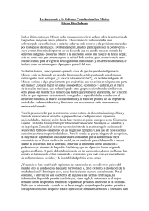 La Autonomia y la Reforma Constitucional en Mexico.pdf