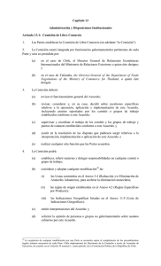 1. Las Partes establecen la Comisión de Libre Comercio (en adelante... 2.