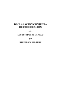 Declaración Conjunta de Cooperación entre los Estados de la AELC y la República del Perú