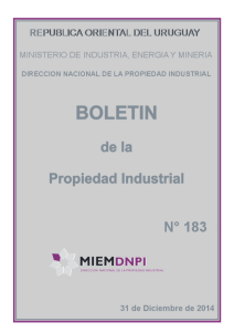 Boletín de la Propiedad Industrial N° 183