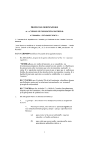 Protocolo Modificatorio al Acuerdo de Promoci n Comercial Colombia-Estados Unidos