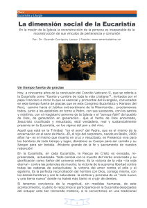 178- IGLESIA La dimension social de la eucaristia Dr. Guzmán C.Lecour