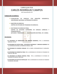 CARLOS RODRÍGUEZ CAMPOS  CURRICULUM VITAE