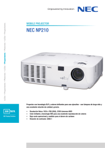 NEC NP210 MOBILE PROJECTOR Proyectores •