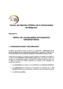 Centro de Opinión Pública de la Universidad de Belgrano UNIVERSITARIAS