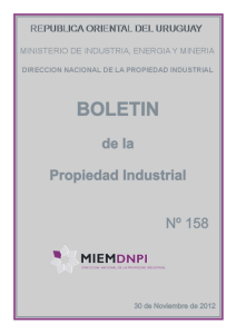 Boletín de la propiedad industrial N° 158