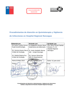 APQ 1.3 Proced Atención en Quimio y Vigilancia de Infec en HRR V0 2015