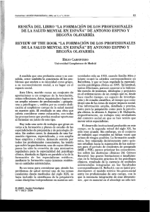 RESEÑA DEL LIBRO &#34;LA FORMACIÓN DE LOS PROFESIONALES