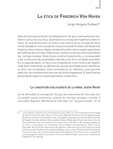 Jorge Vergara Estévez: La ética de Friedrich Von Hayek