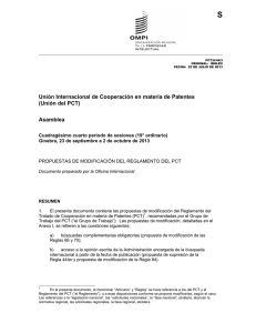 S Unión Internacional de Cooperación en materia de Patentes (Unión del PCT) Asamblea