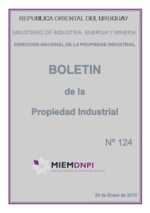 Boletin de la propiedad industrial N° 124