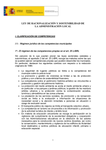 Ley de Racionalización y sostenibilidad de la Administración Local. Gobierno de España