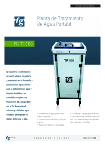 Planta de Tratamiento de Agua Portátil FG TP 100