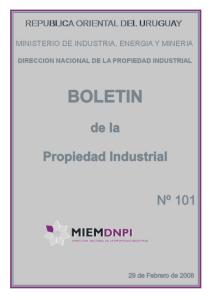 Boletin de la propiedad industrial N° 101