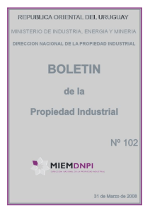 Boletin de la propiedad industrial N° 102