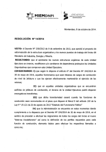Resolución 14 - 2014 -reformulación de estructura organizativa