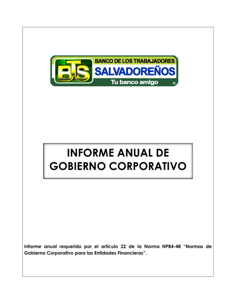 Informe Anual De Gobierno Corporativo