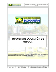Informe Gestion Integral de Riesgos