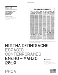 MIRTHA DERMISACHE EnERo - MARzo 2010 ESpACIo