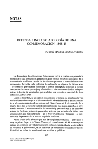 NOTAS DEFENSA E INCLUSO APOLOGÍA DE UNA CONMEMORACIÓN: 1808-14