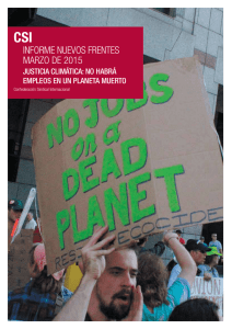 CSI Informe nuevos frentes marzo de 2015 Justicia climática: No habrá