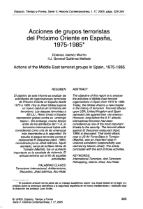Acciones de grupos terroristas del Próximo Oriente en España, 1975-1985*