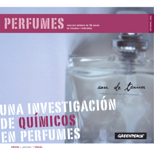 Investigación de químicos en perfumes y colonias