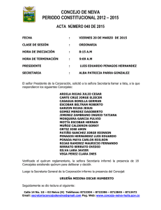 Descargar la norma ACTA NÚMERO 040 DE 2015 Tipo de archivo: pdf Tamaño: 274.2 kB