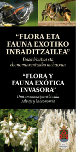 Folleto "Flora y Fauna exótica invasora"