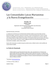 Las Comunidades Laicas Marianistas y la Nueva Evangelización Circular  #2