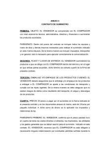 ANEXO 5 CONTRATO DE SUMINISTRO PRIMERA: