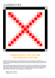 COMPETITION LAW AND THE TECHNOLOGY SECTOR