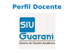 Instructivo SIU-Guarani: Perfil Docente