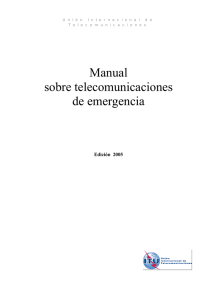 Manual sobre telecomunicaciones de emergencia