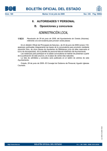 Resolución de 29 de junio de 2009, del Ayuntamiento de Oviedo (Asturias)