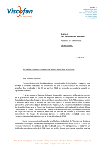 Acuerdos adoptados por la Junta General de Accionistas 2014