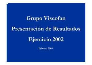 Grupo Viscofan Presentación de Resultados Ejercicio 2002 Febrero 2003