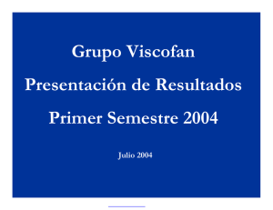 Grupo Viscofan Presentación de Resultados Primer Semestre 2004 Julio 2004