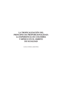 LA TROPICALIZACIÓN DEL PRINCIPIO DE PROPORCIONALIDAD: LA EXPERIENCIA DE COLOMBIA
