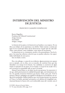 INTERVENCIÓN DEL MINISTRO DE JUSTICIA
