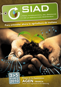 3&gt;5 AGEN 2010 Para entender ahora la agricultura de mañana