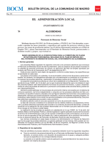 bases publicadas en el BOCM (Boletín Oficial de la Comunidad de Madrid)