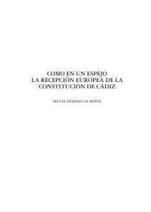 COMO EN UN ESPEJO LA RECEPCIÓN EUROPEA DE LA CONSTITUCIÓN DE CÁDIZ