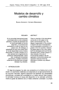 Modelos de desarrollo y cambio climático