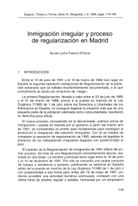 Inmigración irregular y proceso de regularización en Madrid