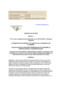 Descargar el archivo Decreto 522 de 2003 Tipo de archivo: pdf Tamaño: