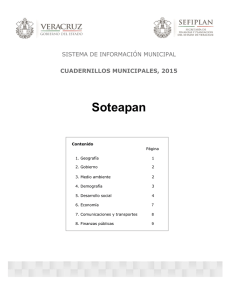 Soteapan SISTEMA DE INFORMACIÓN MUNICIPAL CUADERNILLOS MUNICIPALES, 2015